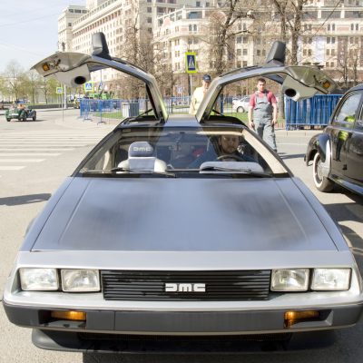 Retro car delorean